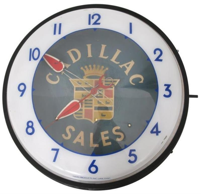Cadillac Sales Neon Clock