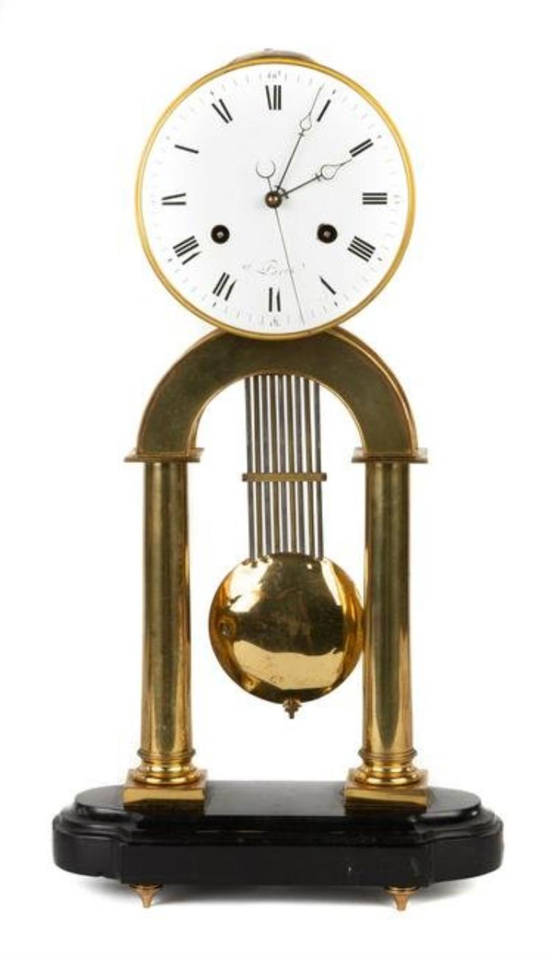 Belgian Skeleton Clock in the Manner of Sarton