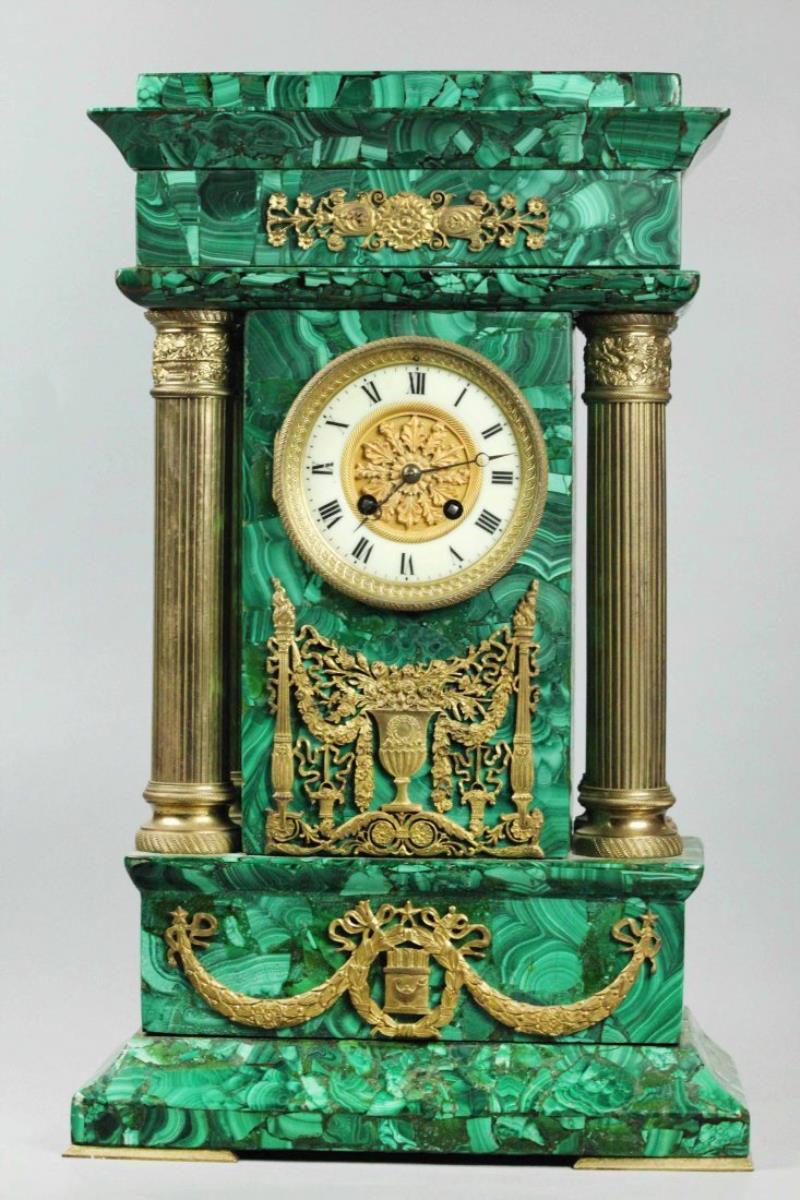 19th Century Russian Malaxite Clock