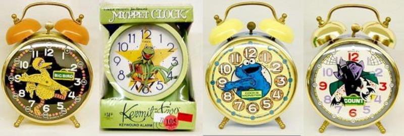 Group of 4 Sesame Street Alarm Clocks