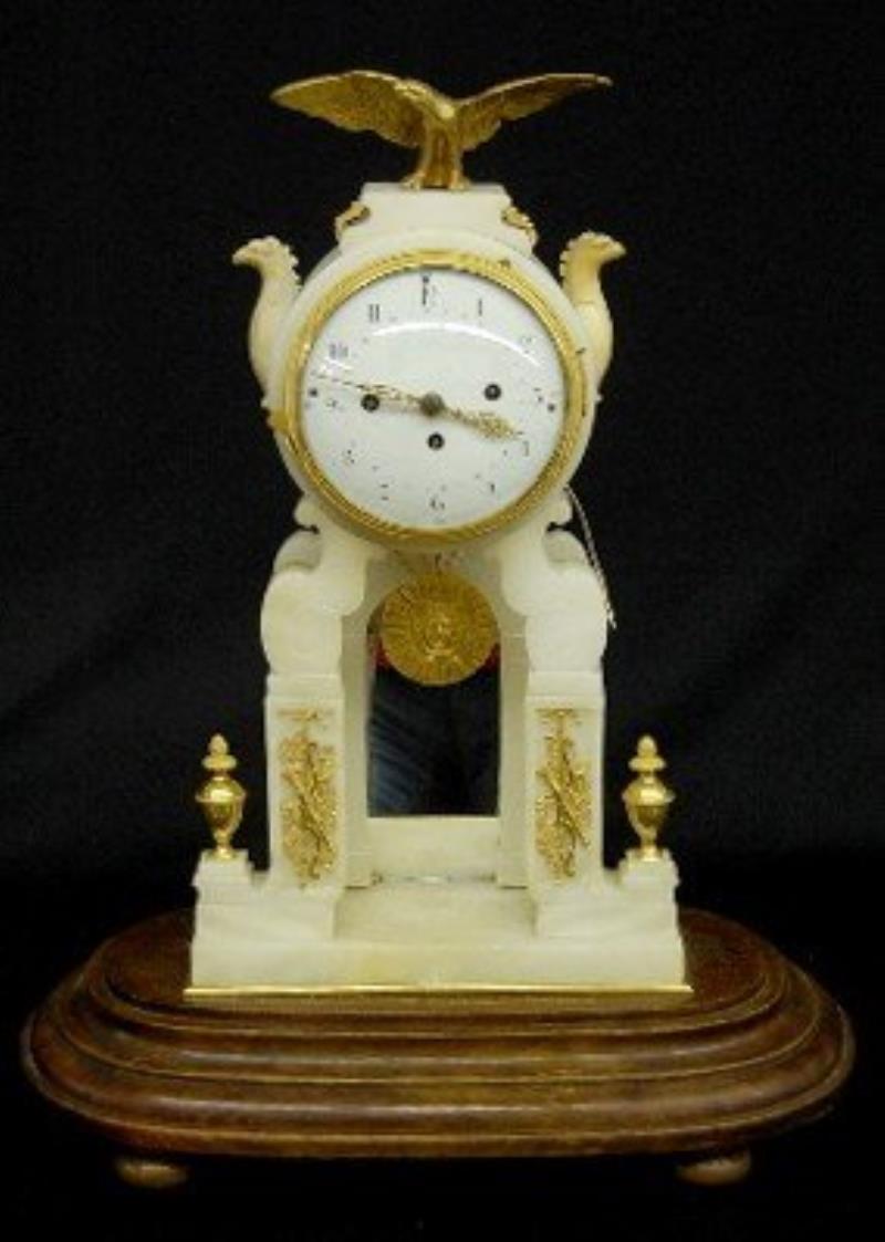 French Marble Eagle Clock