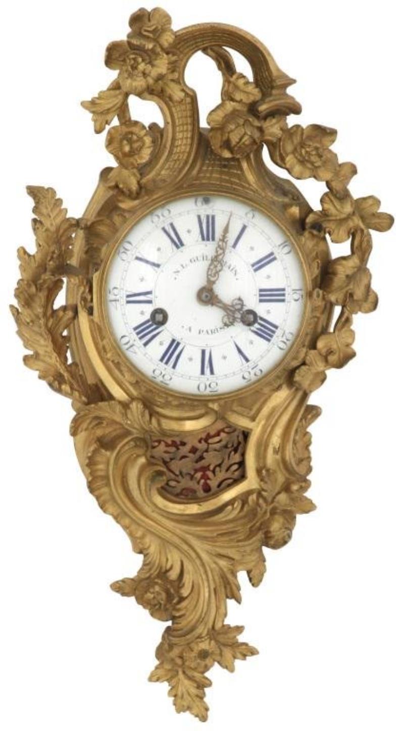 18th Century French Silk Thread Cartel Clock