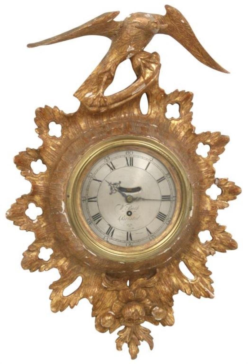 18th Century English Fusee Cartel Clock