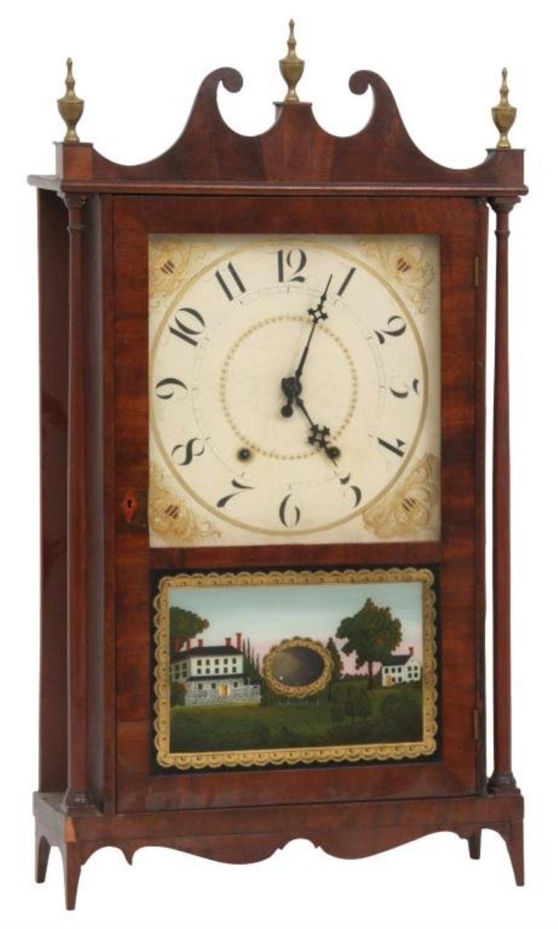 Mark Leavenworth & Co. Pillar and Scroll Clock