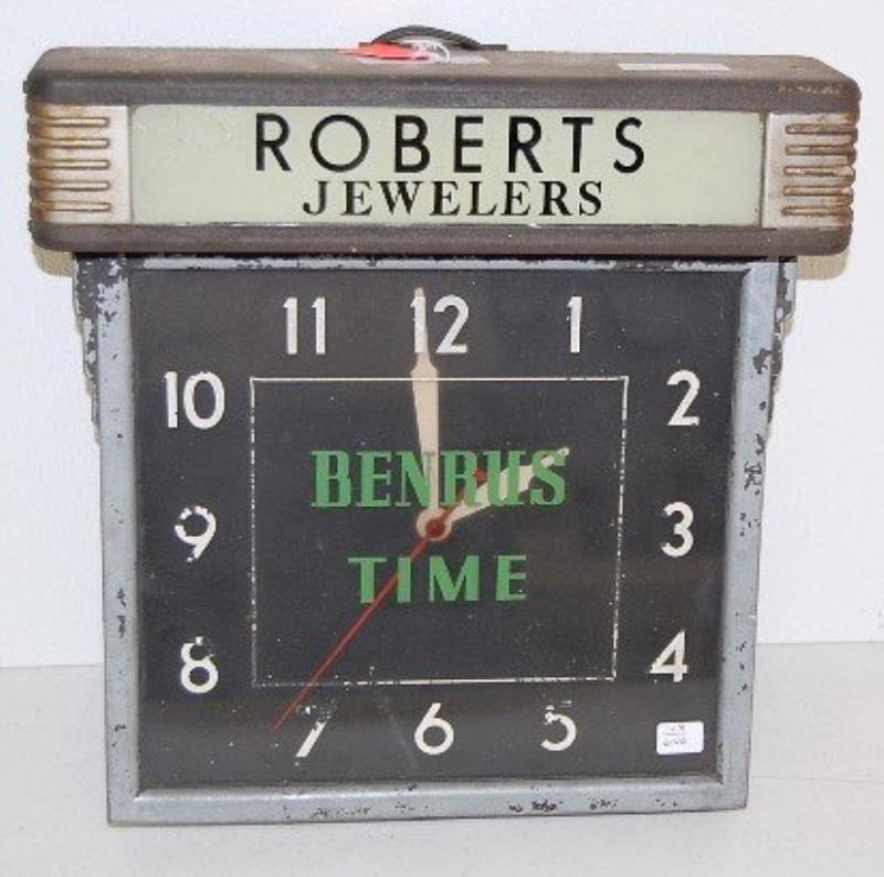 Electric “Benrus” Art Deco Advertising Clock