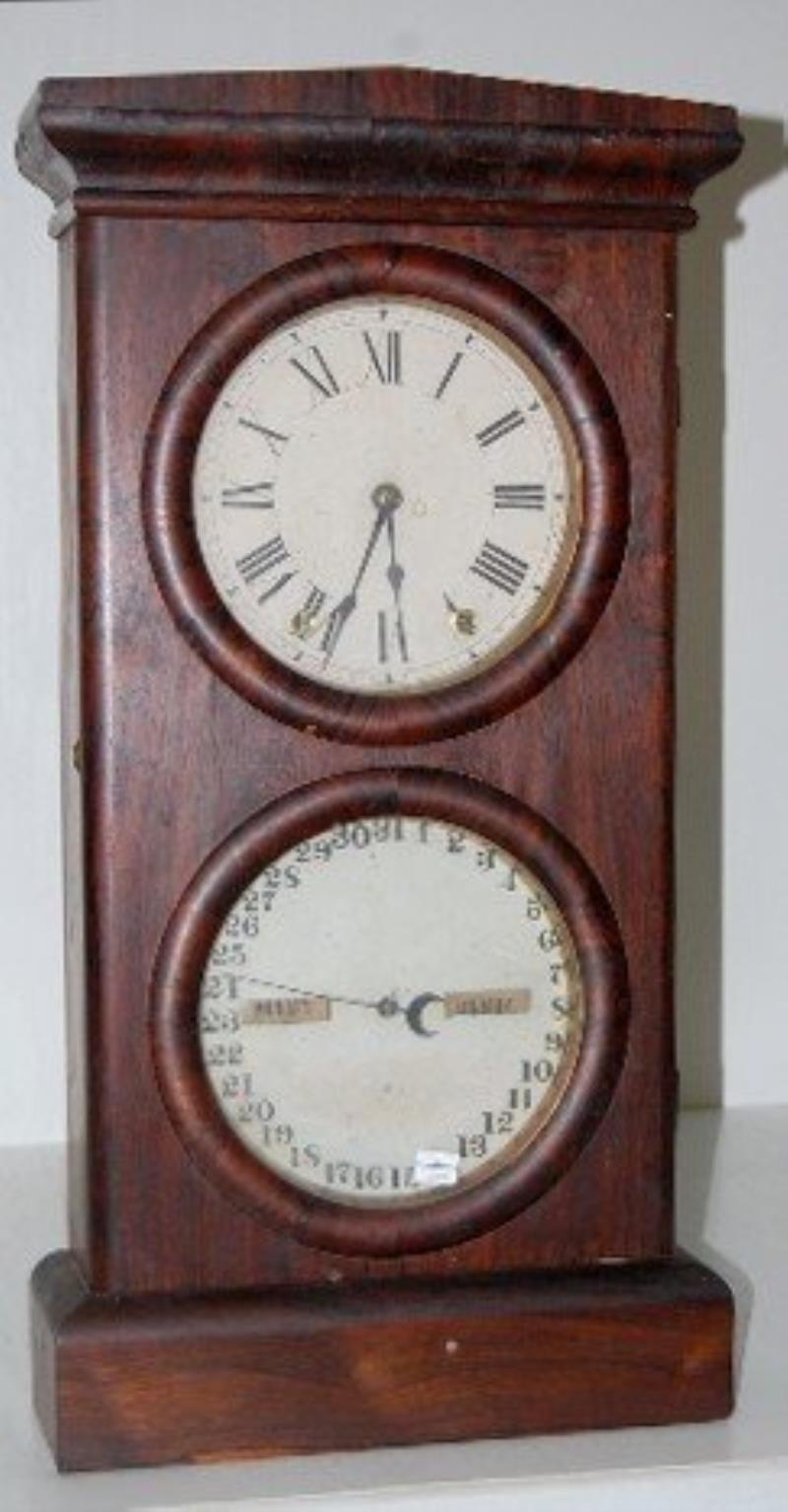 Seth Thomas Double Dial Calendar Clock