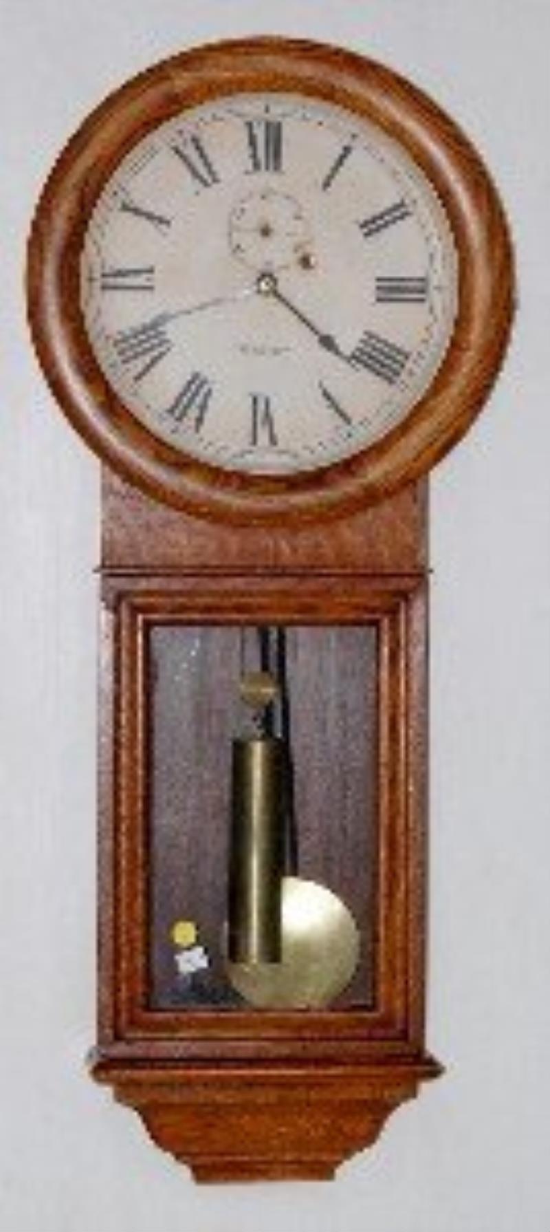 Oak New Haven “Saturn” Weight Wall Clock