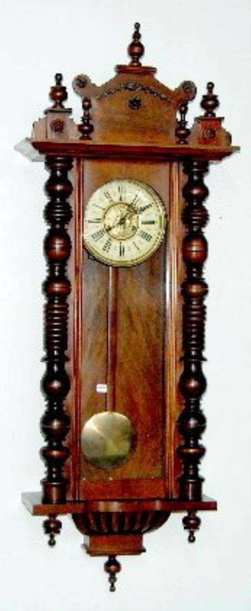 Antique German Spring Wound Wall Clock