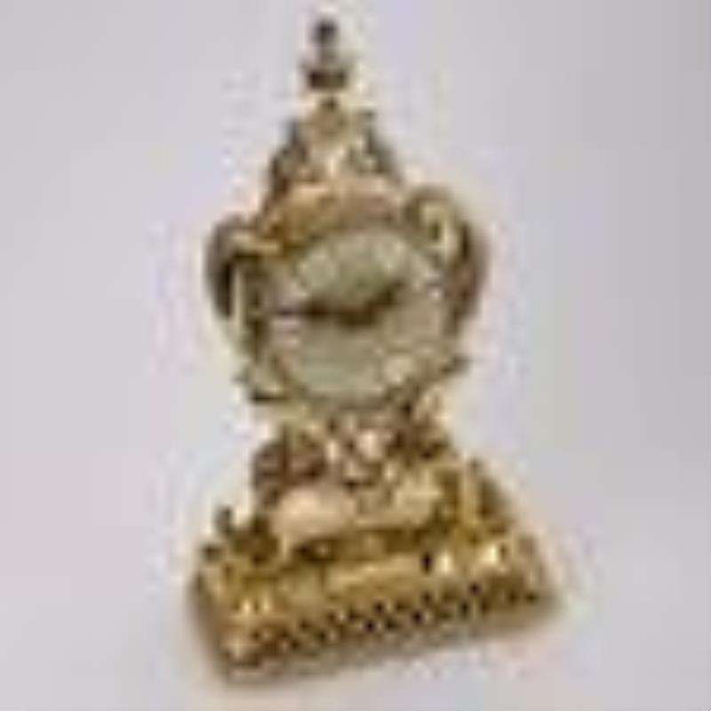 IMHOF high-grade gilt table clock with 1/2-hour strike