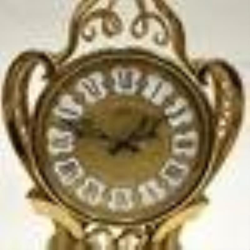 IMHOF high-grade gilt table clock with 1/2-hour strike