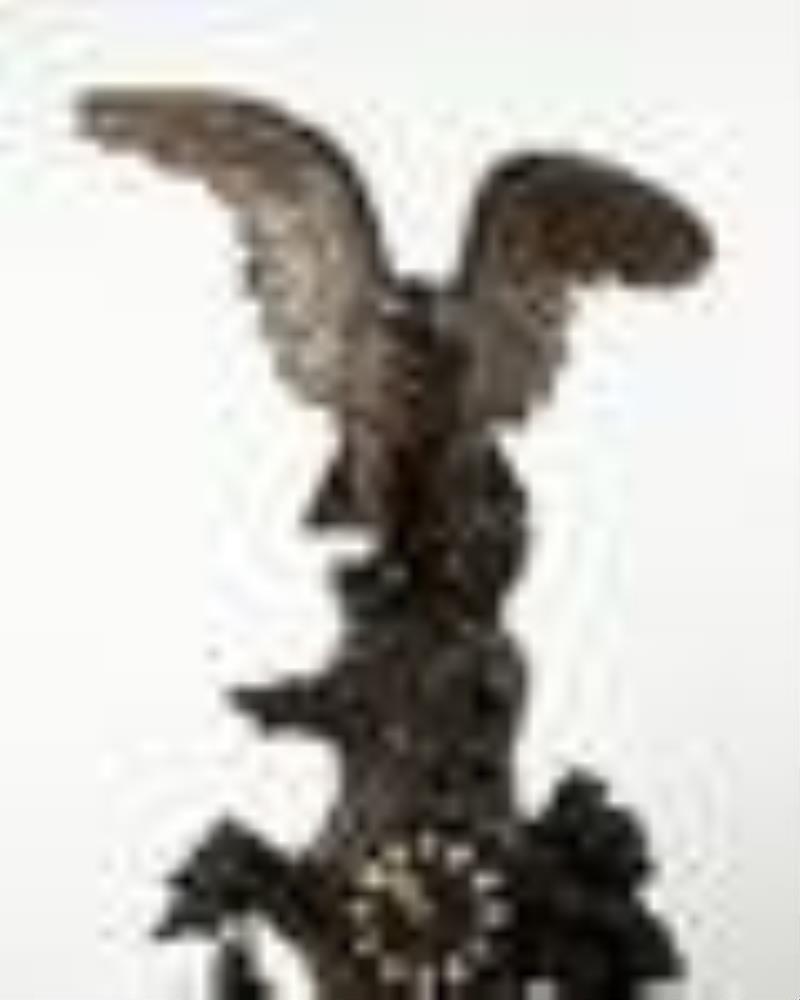 19th C Monumental Black Forest Eagle and Chamois Clock