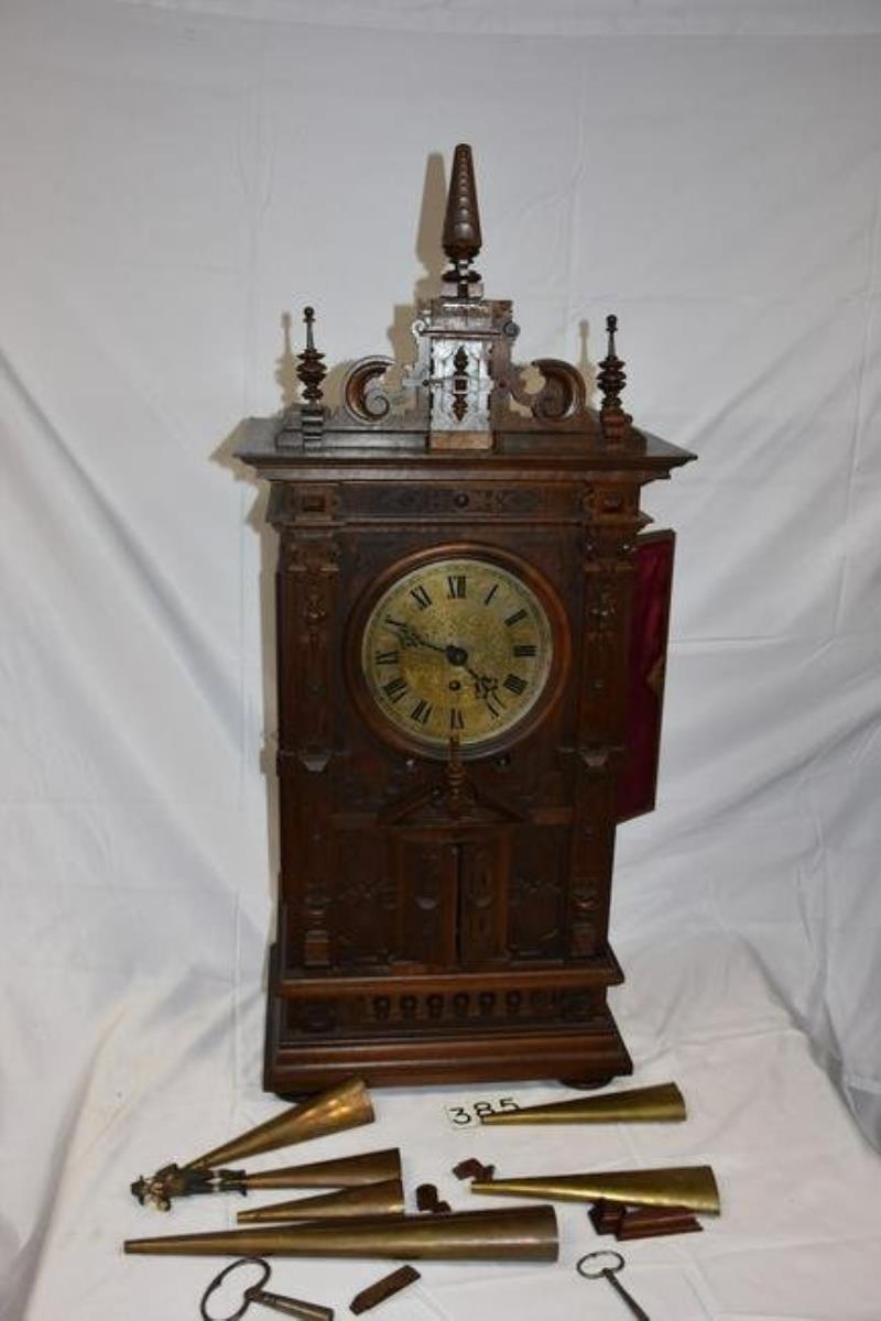 Rare Trumpeter Clock with Automaton