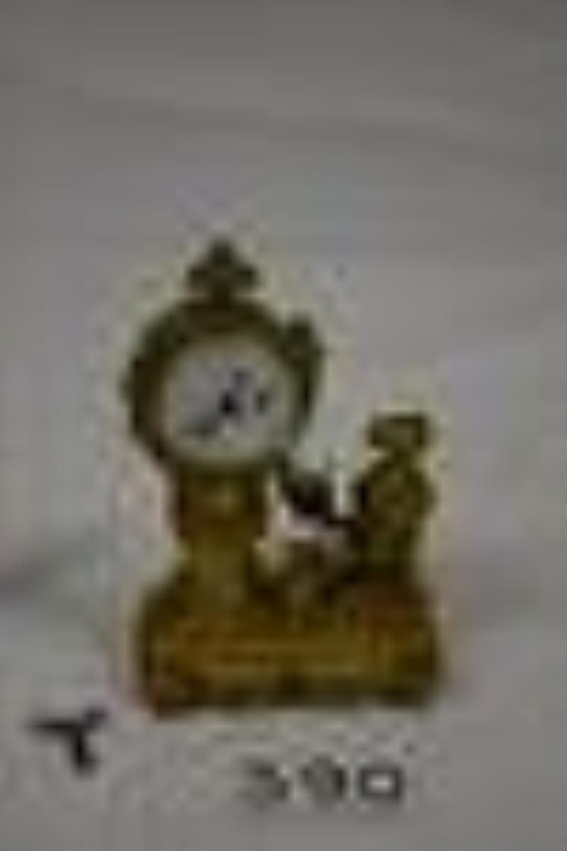 Bonze figural statue clock