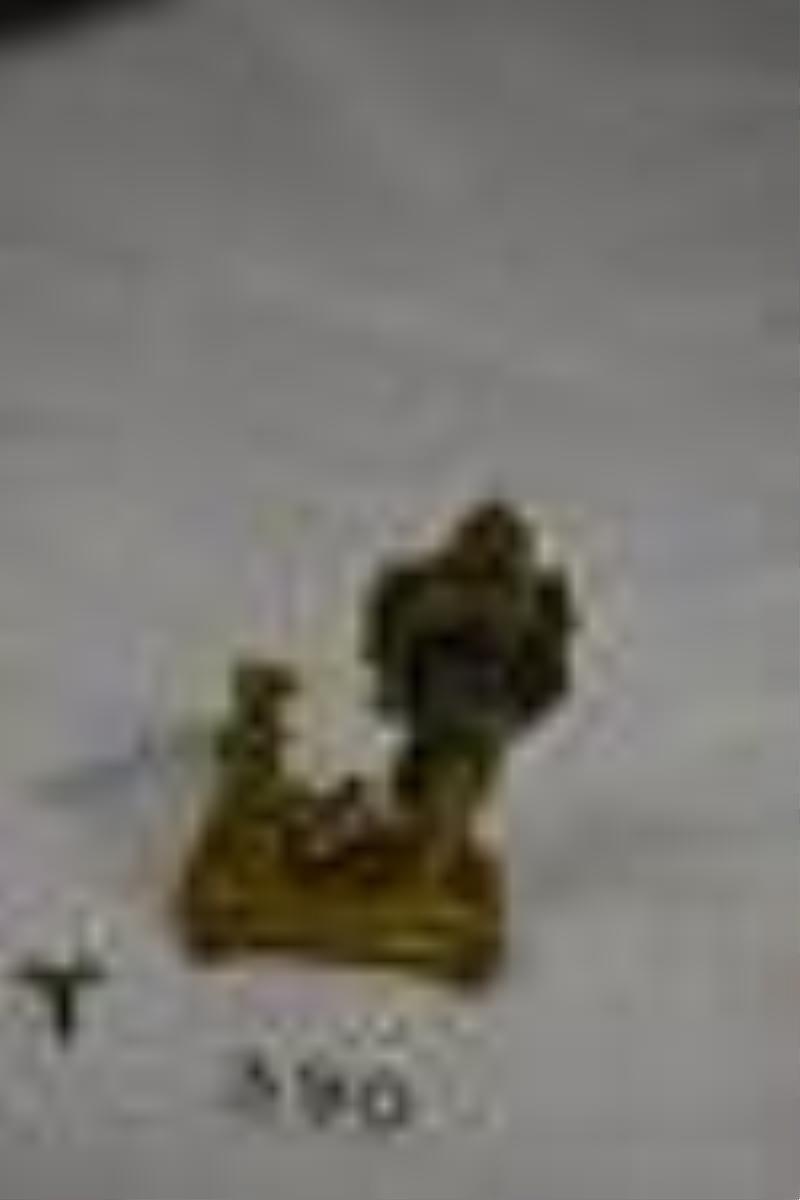 Bonze figural statue clock