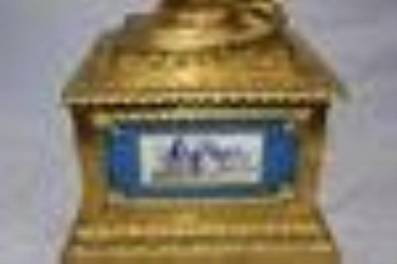 Rare French Bronze Rotary or Cercle Tournant Clock