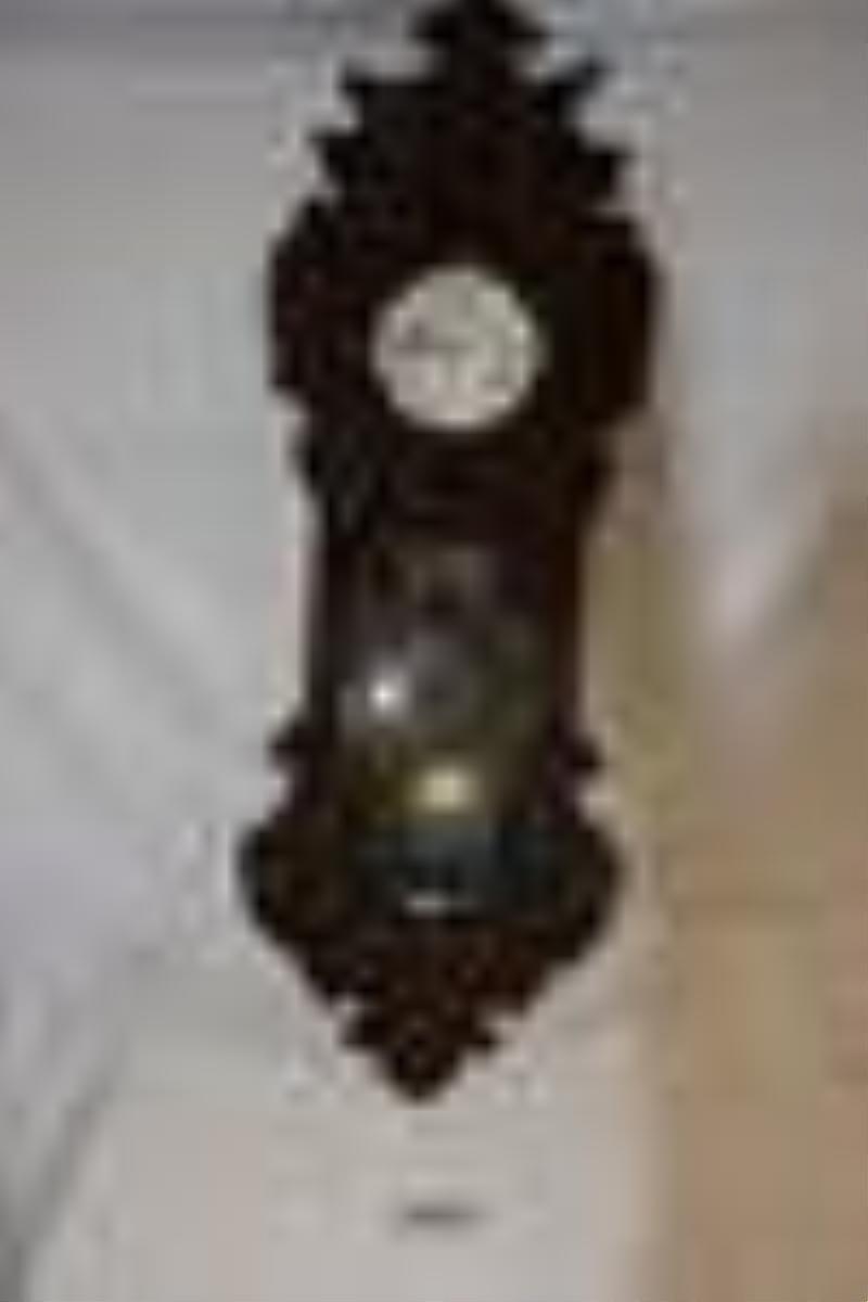German Carved Case Wall Clock