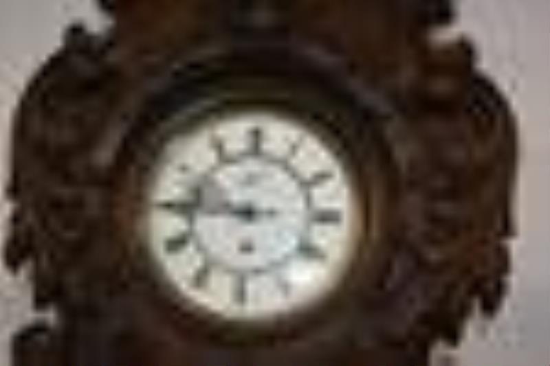 German Carved Case Wall Clock