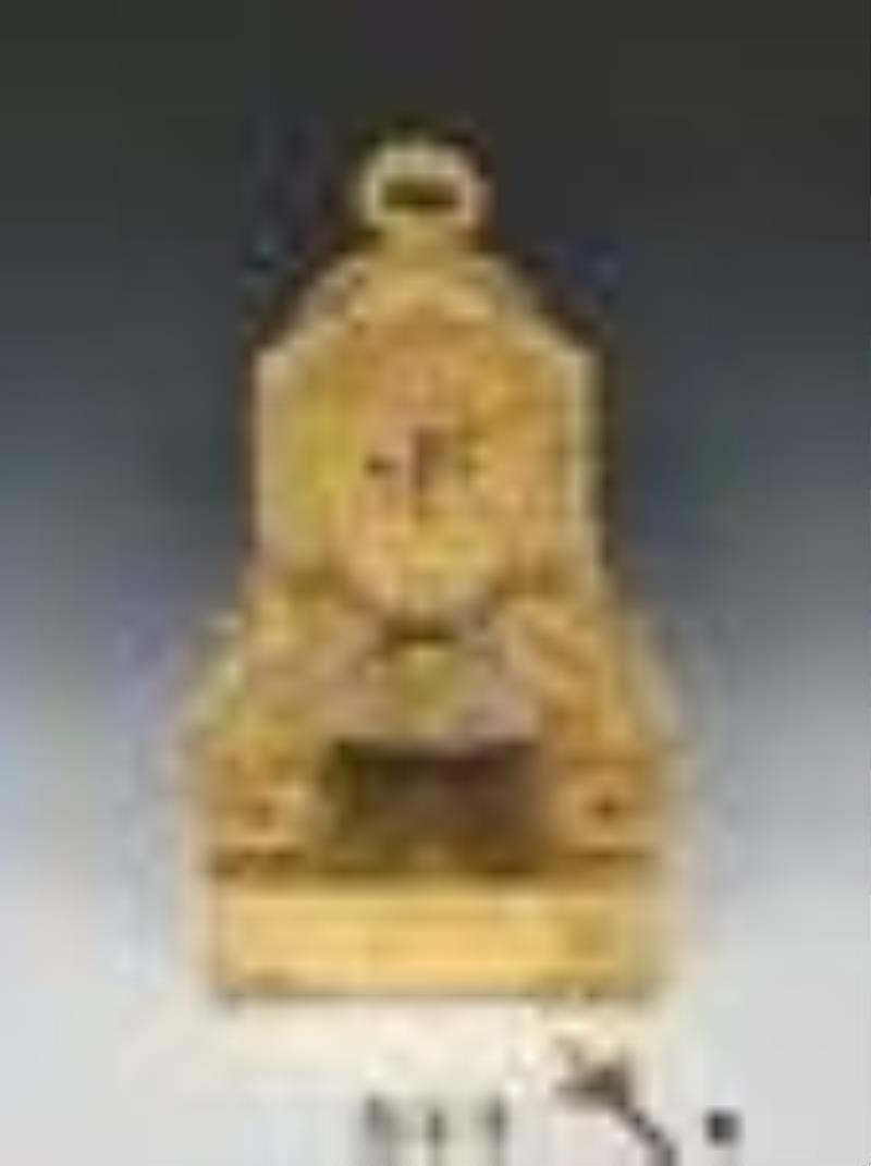 Brass Portico Style Musical Clock