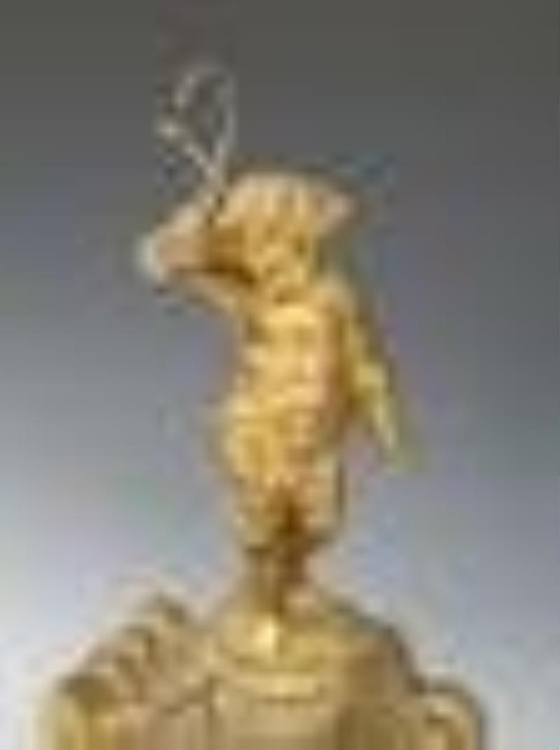 Brass Figural Shelf Clock