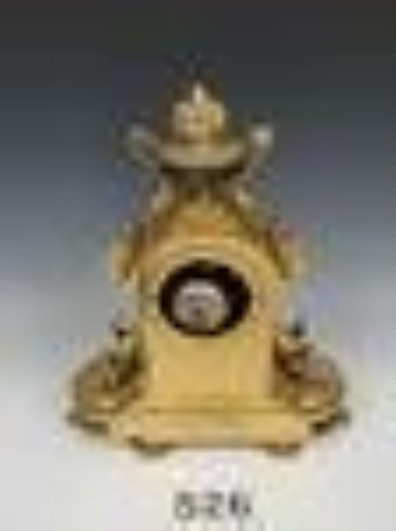 Fancy Bronze French Mantle Clock