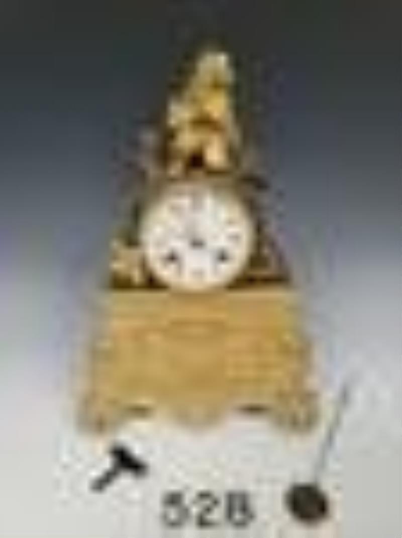 Bronze Figural French Mantle clock