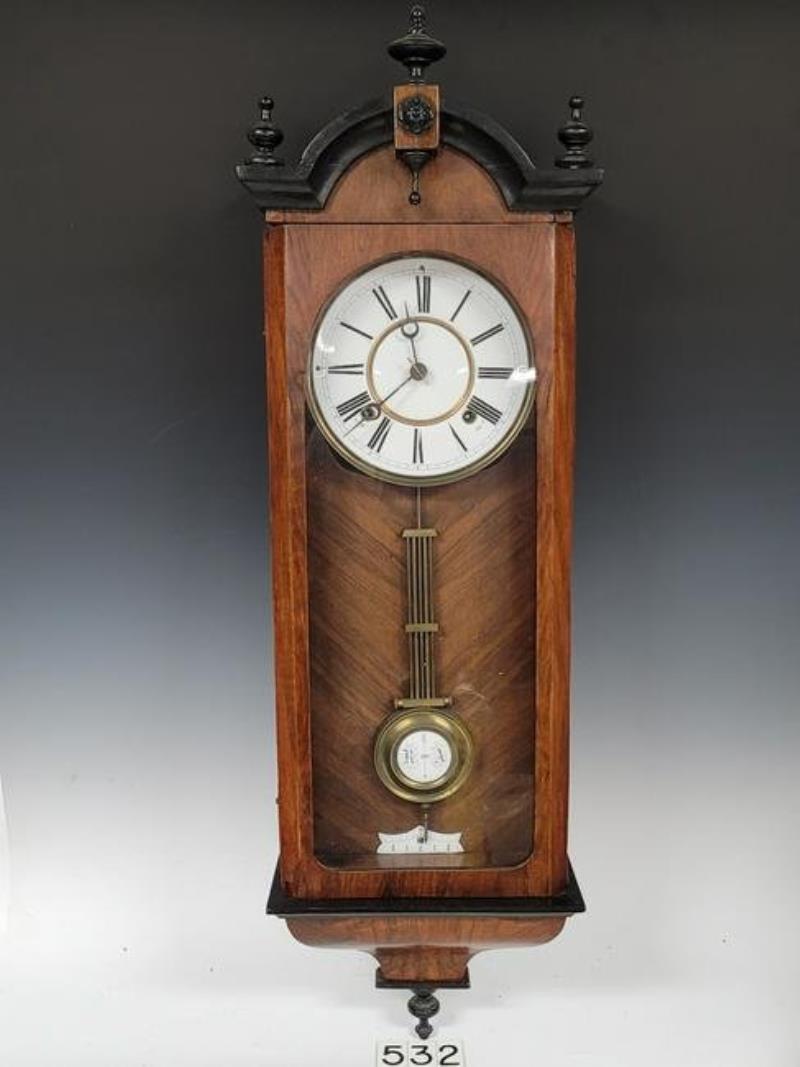German Porcelain Dial Wall Clock