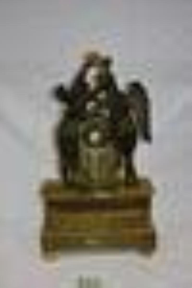 Rare French Gilt Bronze Amor & Psyche Clock