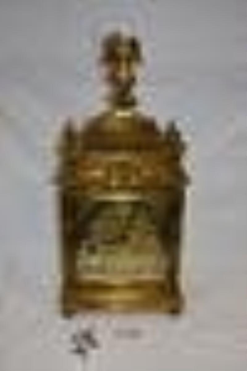 Fantastic Brass Bracket Clock with Figural finial