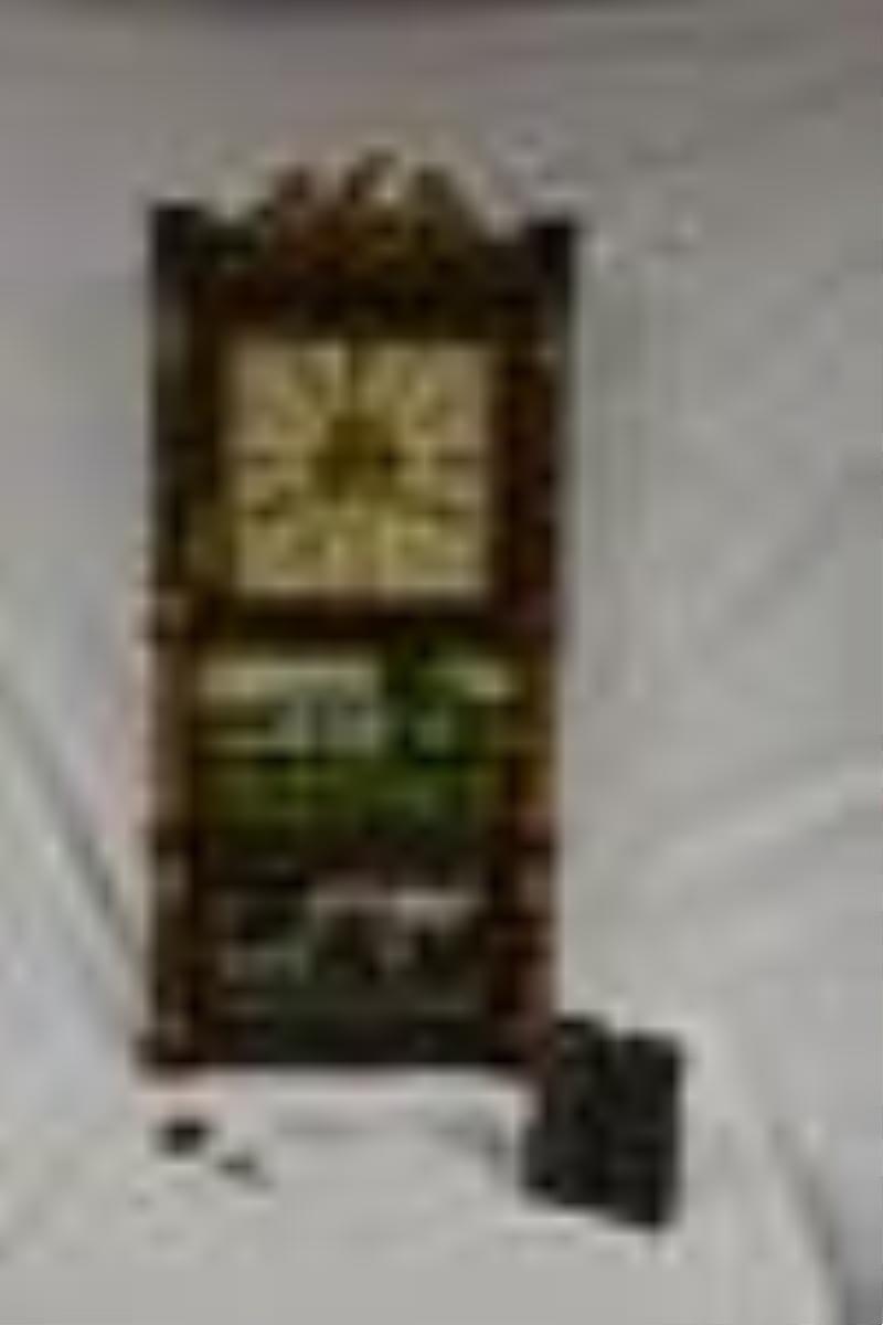 Triple Pillar Clock with Eagle Crest