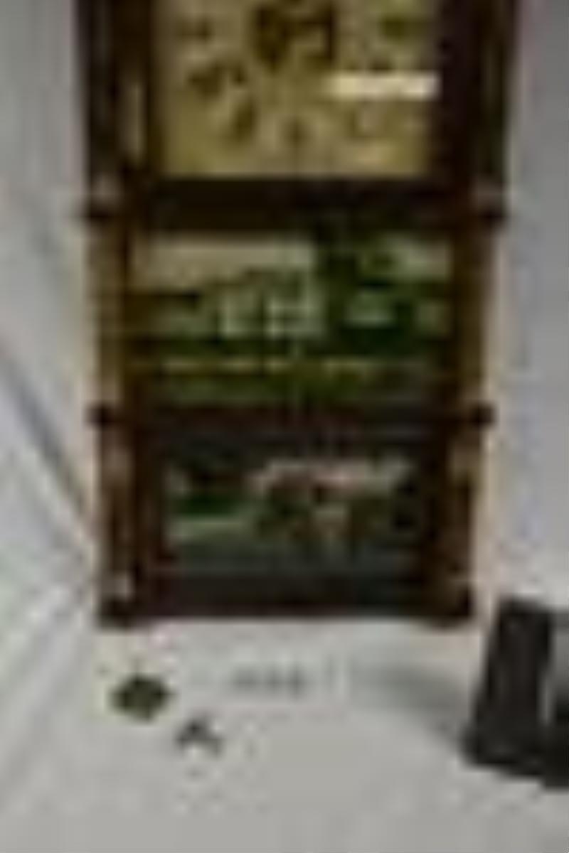 Triple Pillar Clock with Eagle Crest