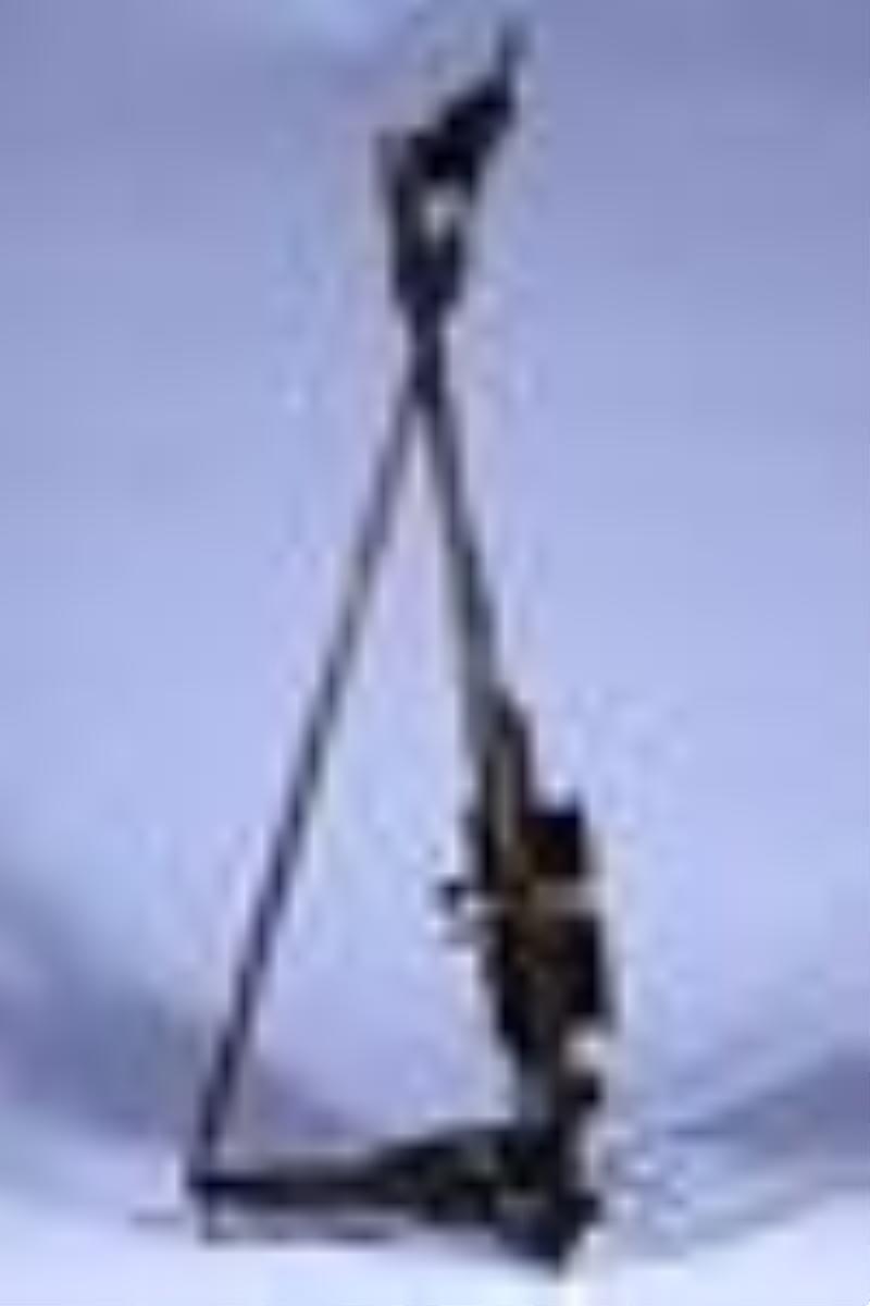 Bronze Tripod Rudder Shaped Clock