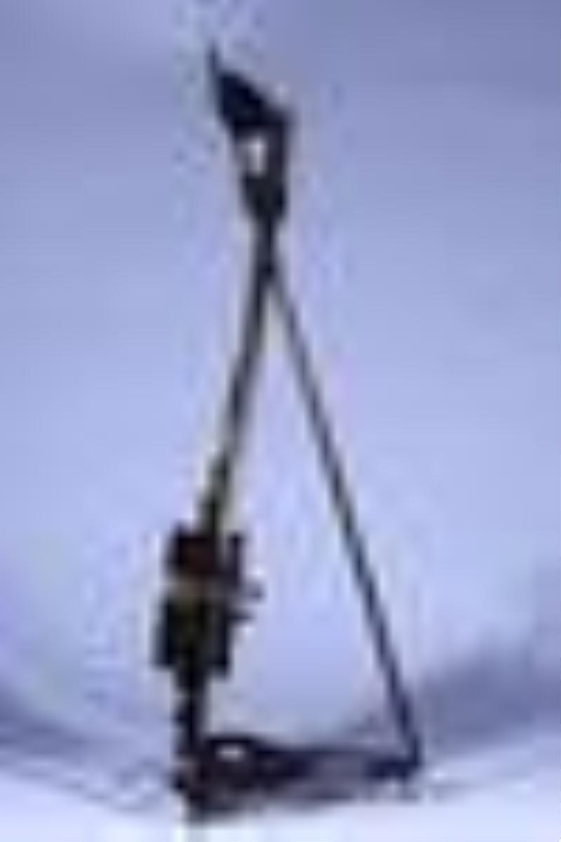 Bronze Tripod Rudder Shaped Clock