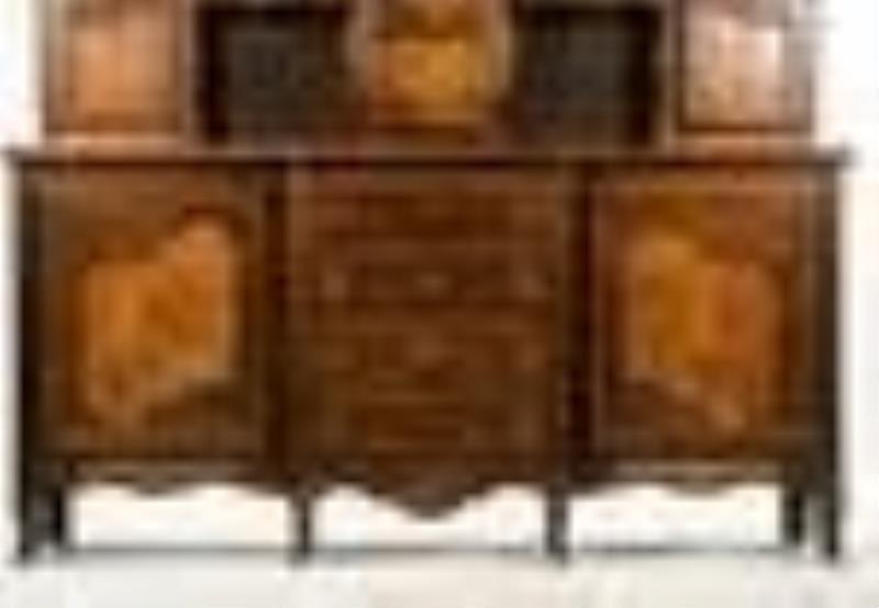 19th C. French Louis XV Style Clock Vaisselier Buffet
