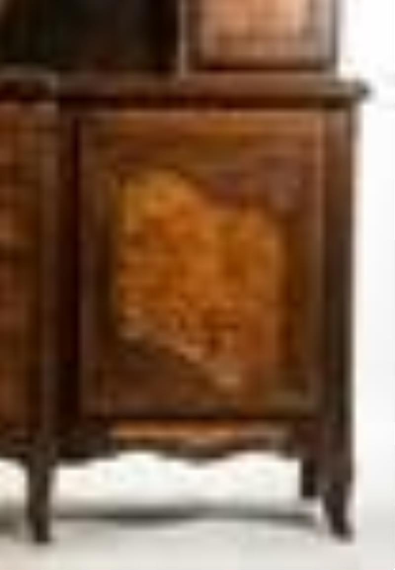 19th C. French Louis XV Style Clock Vaisselier Buffet
