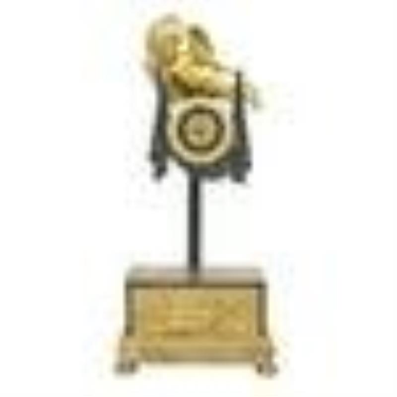 French Napoleon III Figural Mantel Clock Prometheus.