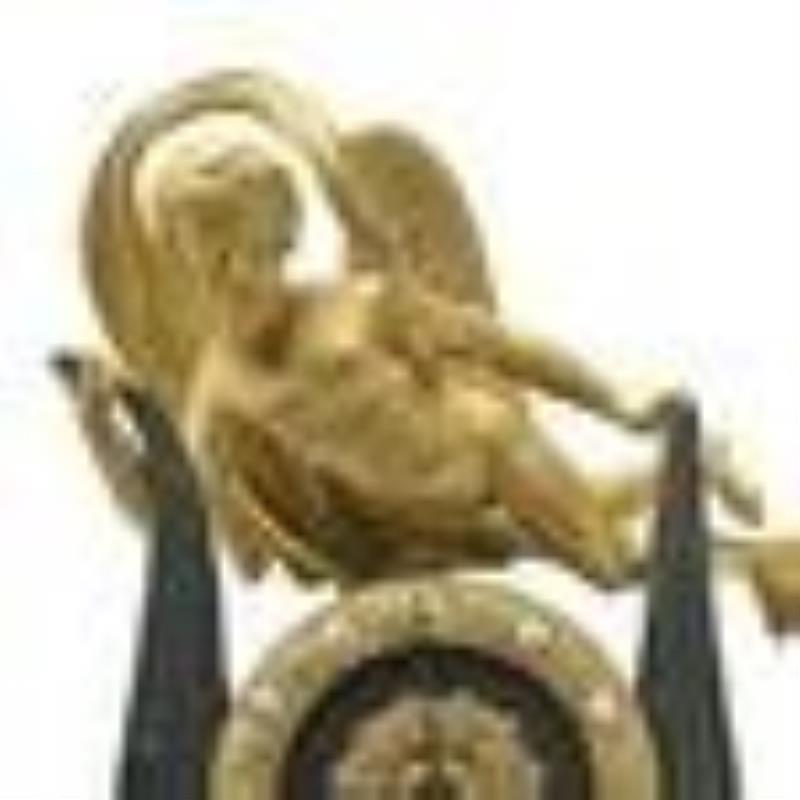 French Napoleon III Figural Mantel Clock Prometheus.