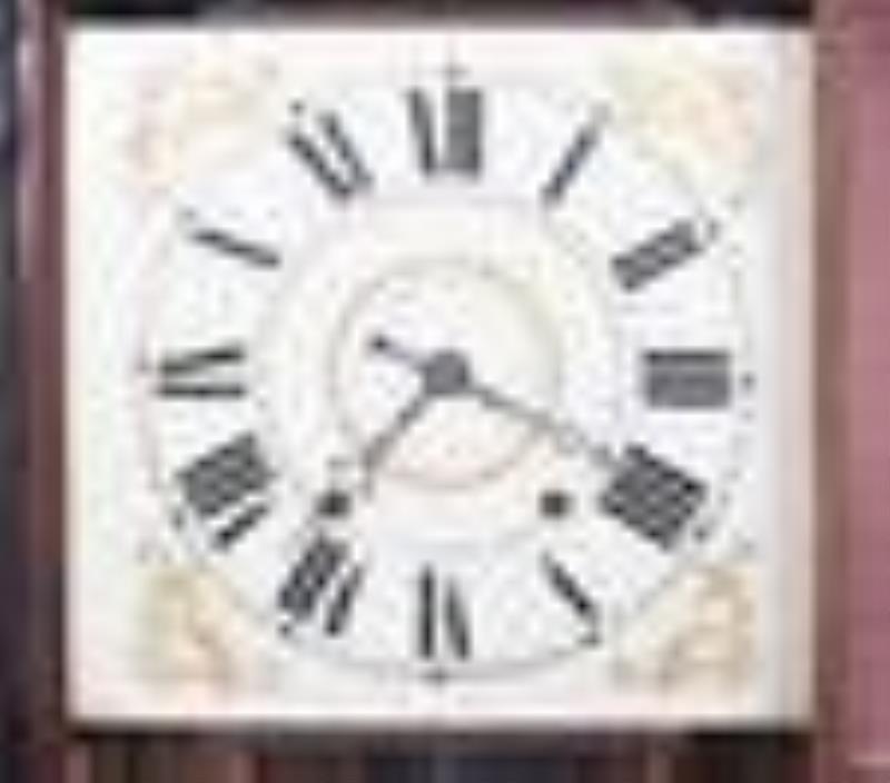 Riley Whiting stencil column & splat shelf clock Price Guide
