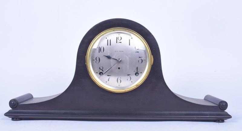 Mahogany Seth Thomas Tambour Mantle Clock