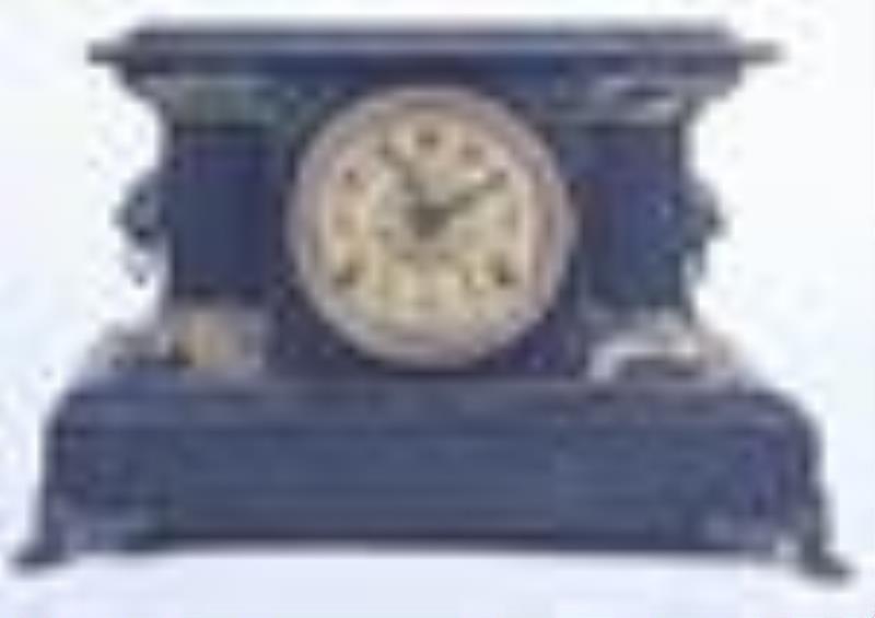 Black Wood Mantle Clock, AdamatineTrim