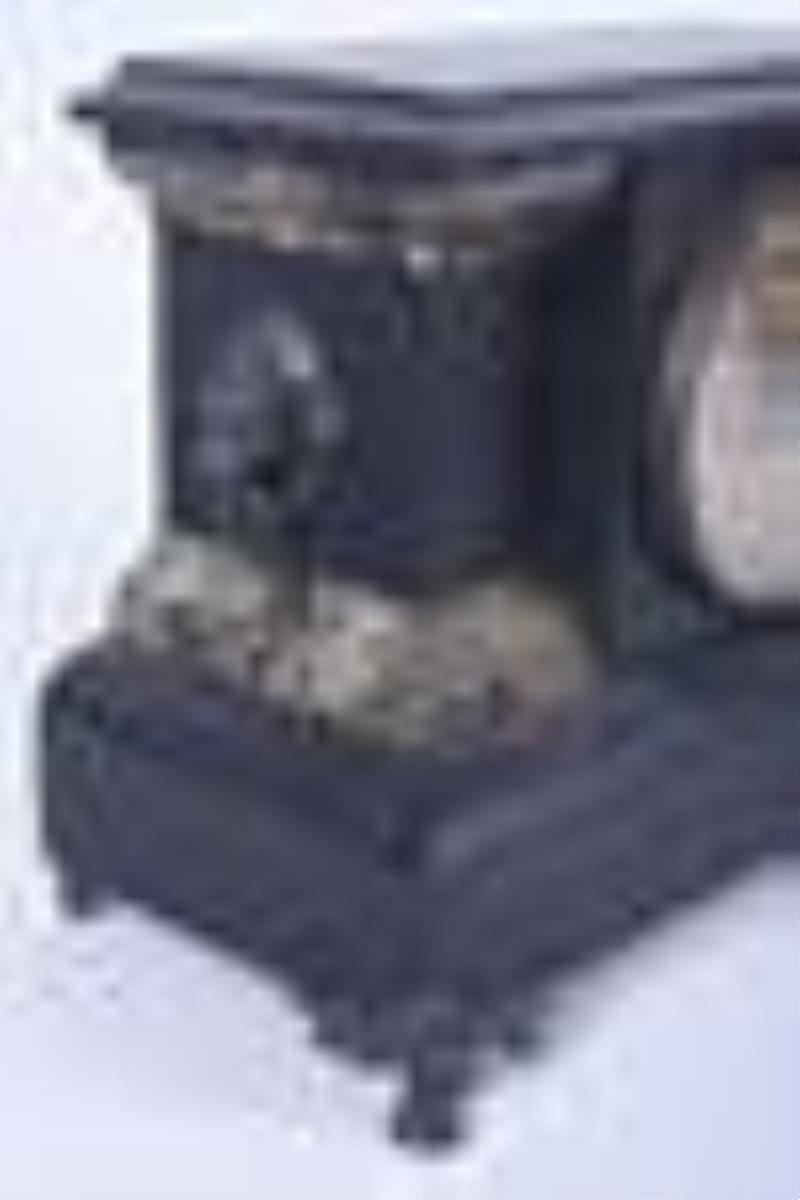 Black Wood Mantle Clock, AdamatineTrim