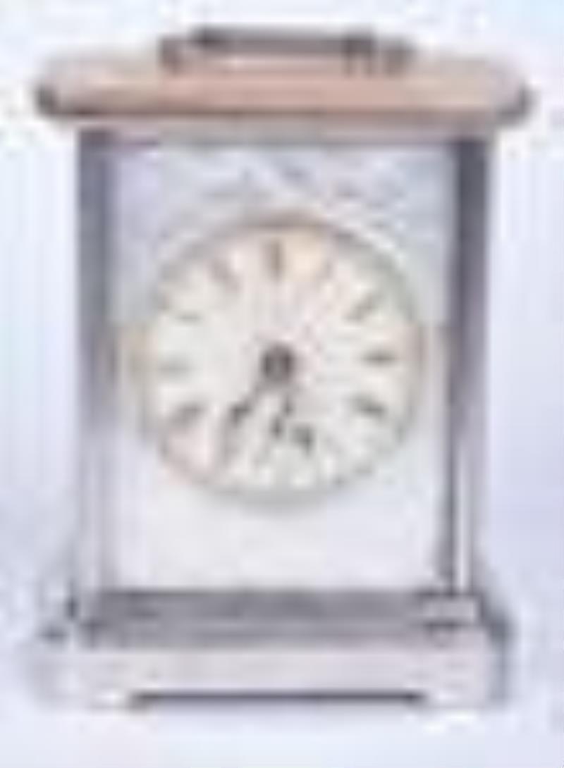 Ansonia Nickel Case Musical Carriage Clock