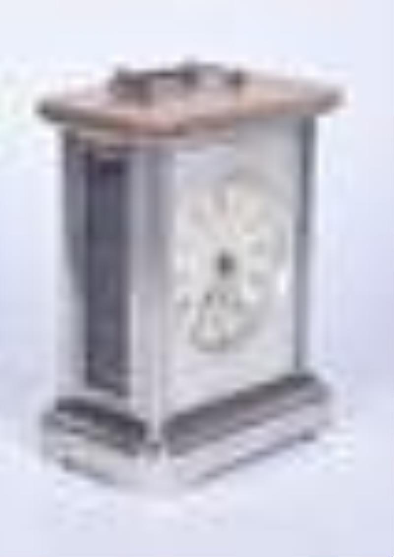 Ansonia Nickel Case Musical Carriage Clock