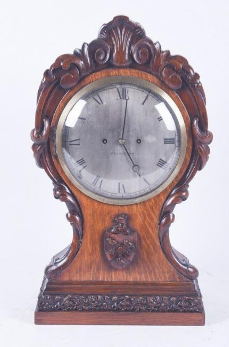 Regency Fusee Silvered Dial ”Balloon” Bracket Clock