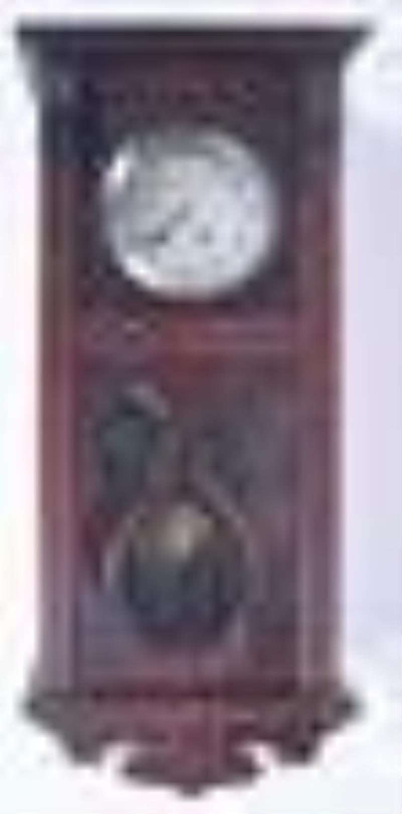 German Oak Spring Wall Clock