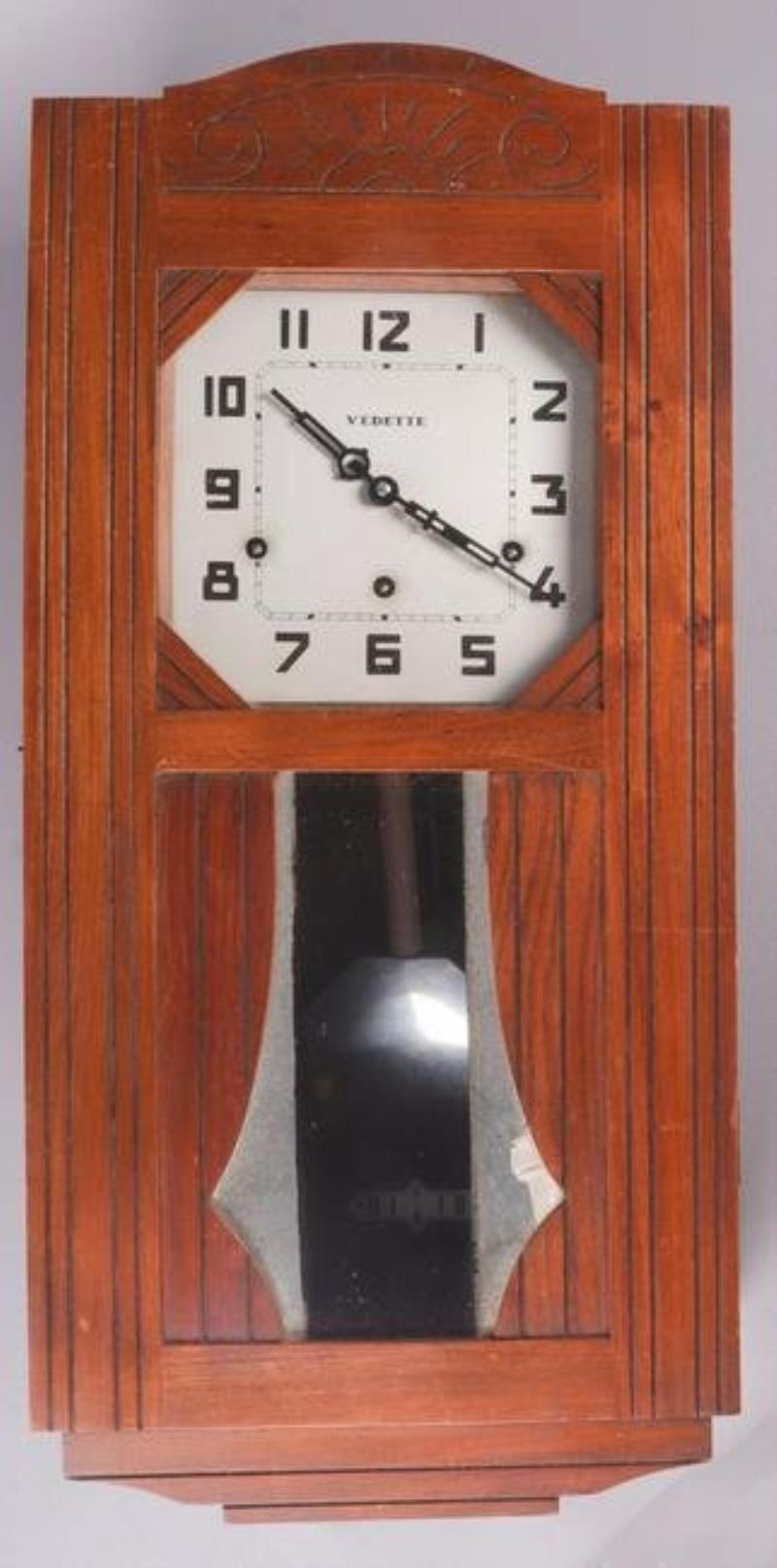 Oak Vedette Art Deco Wall Clock