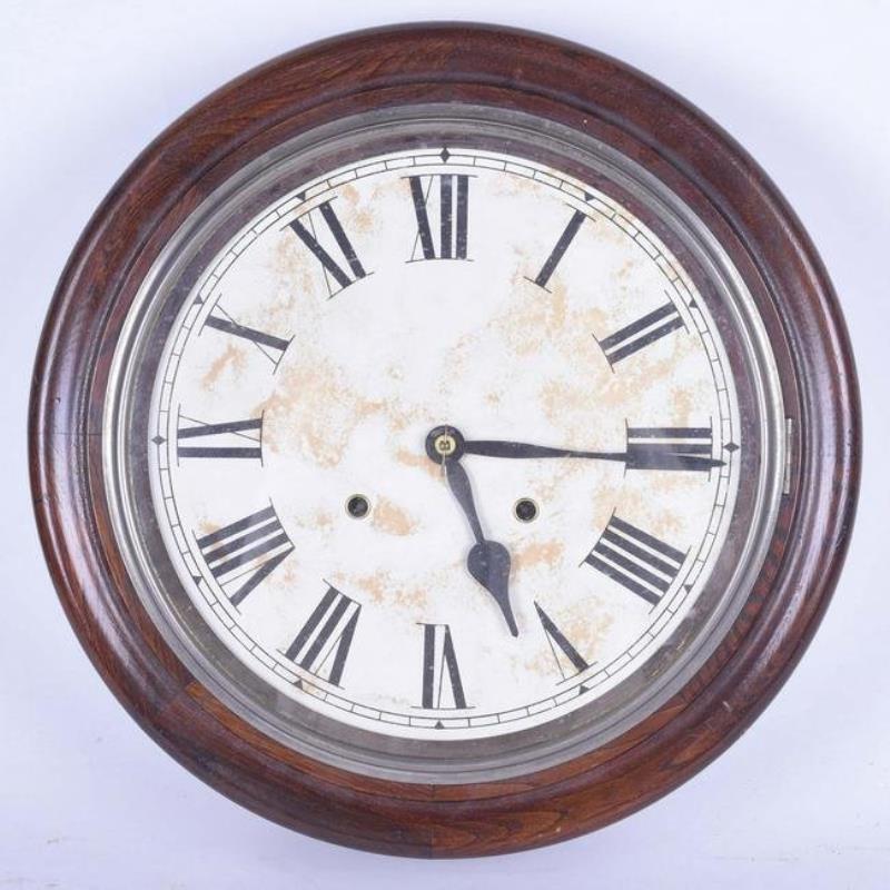 Rosewood grained gallery clock