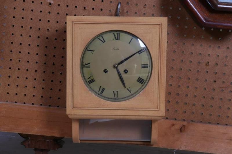 Mauthe Modern Design Oak Wall Clock