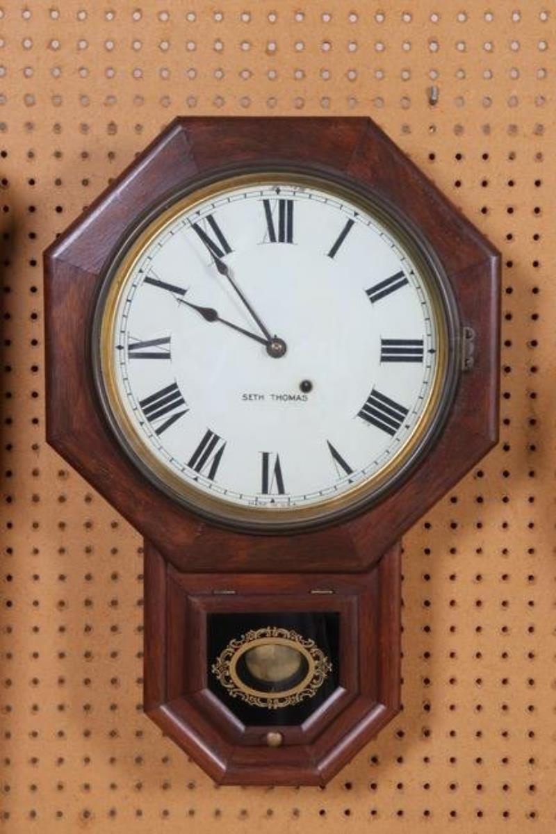 Seth Thomas Rosewood Short Drop Octagon Wall Clock