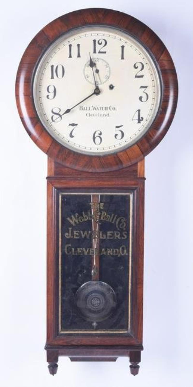 Seth Thomas No 2 wt driven wall clock, Ball Watch Co