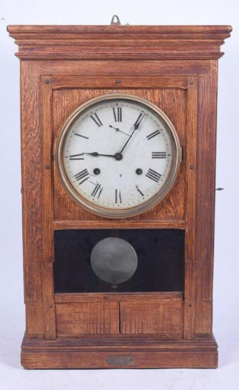 Oak 30 Day Time Register Clock